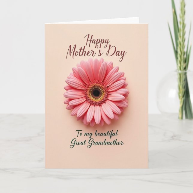 Sweet Peach Mothers Day Bloom Card (Front)