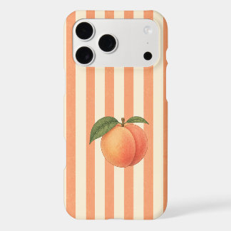 Sweet Peach on Soft Orange and Cream Stripes iPhone 17 Pro Max Case