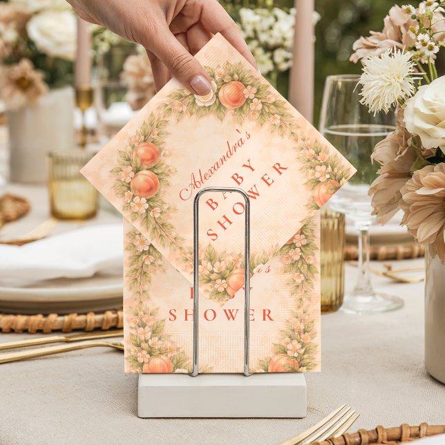 Sweet Peach Orchard Baby Shower Napkins (Creator Uploaded)