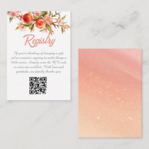 Sweet Peach Orchard Baby Shower Note Card