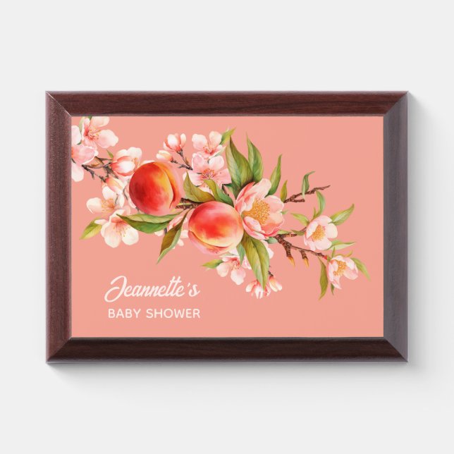 Sweet Peach Wall Art Award Plaque (Horizontal)