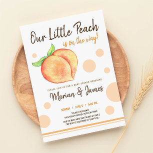 Sweet Peach watercolour couples baby shower Invitation