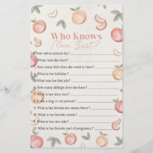 sweet peach who knows mom best baby shower game