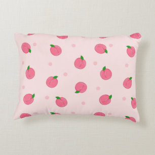 Sweet Peaches' Gathering Patterns Accent Pillow