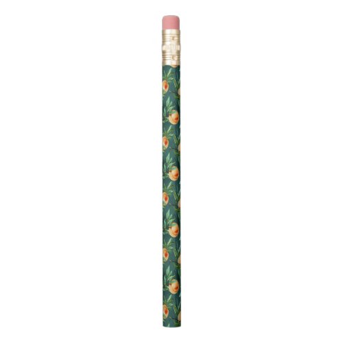 Sweet Peaches on Green pattern Pencil