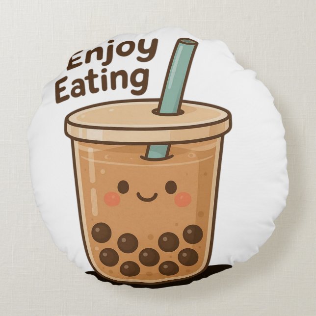 Sweet Pearl Charm Round Pillow (Back)