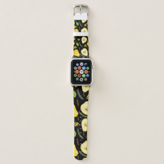 Sweet Pears: Overlapping Fruit Design Apple Watch Band