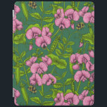 Sweet peas and bumblebees, green and pink iPad smart cover<br><div class="desc">HAnd painted pattern with sweet peas and bumblebees.</div>