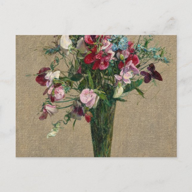 Sweet Peas and Nigelles, 1886 by Fantin-Latour Postcard (Front)