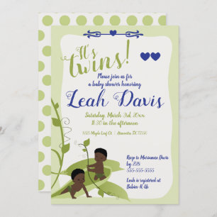 Sweet Peas, Baby Boy Shower Invitations