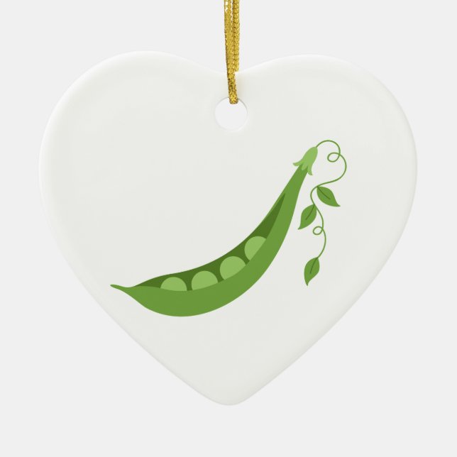 Sweet Peas Ceramic Ornament (Front)