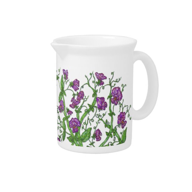 Sweet Peas Drink Pitcher (Right)