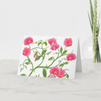 Sweet Peas Happy Birthday Card