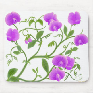 Sweet Peas in Purple Mousepad