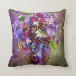 Sweet Peas In Sweet Pea Vase Art Decorator Pillow