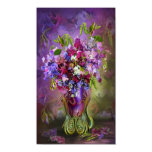 Sweet Peas In Sweet Pea Vase Art Poster/Print Poster