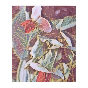 SWEET PEAS METAL PRINT