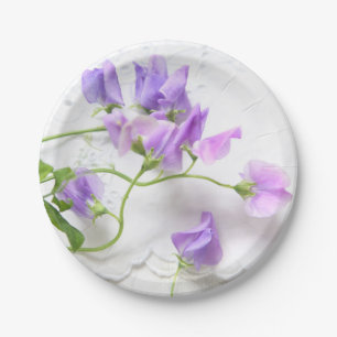 Sweet peas paper plates