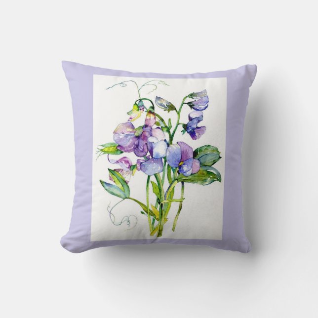 Sweet Peas Pillow 16x16 (Front)