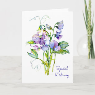 Sweet Peas Special Delivery 5x7 Folded Card