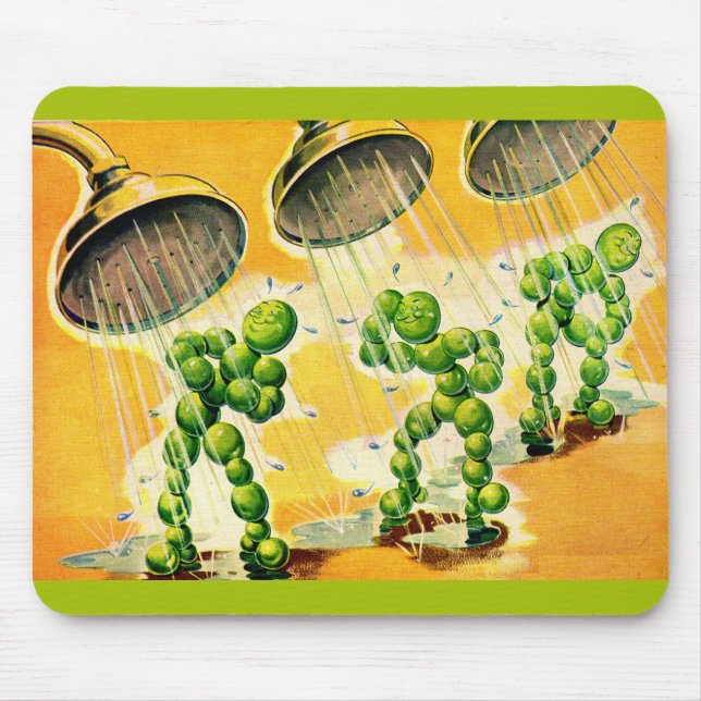 sweet peas taking showers mouse pad (Front)