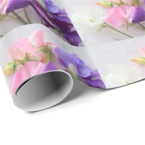 Sweet peas wrapping paper