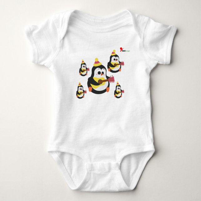 Sweet Penguin Baby Bodysuit  (Front)