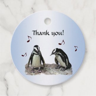 Sweet Penguin Birds Thank You Favor Tags