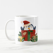 Sweet penguin wishes merry Christmas