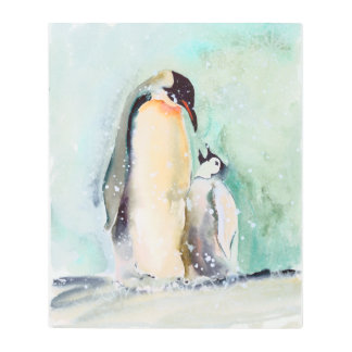 Sweet Penguins Metal Wall Art