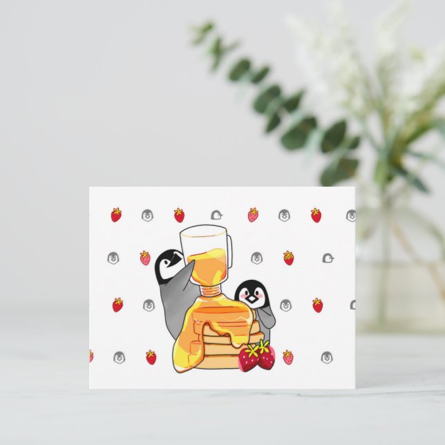Sweet Penguins Postcard (Standing Front)