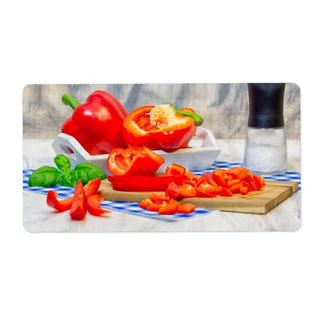 Sweet pepper still life label (Front)