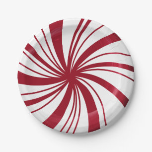 Sweet Peppermint Christmas Picnic Plates