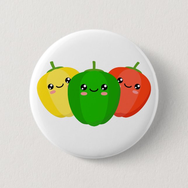 Sweet Peppers Button (Front)
