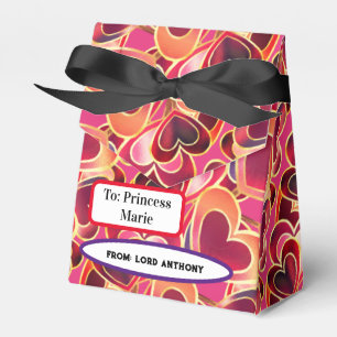 Sweet Persoanlized Popping Hearts Foil Favor Boxes