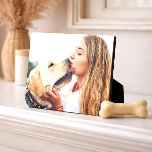 Sweet Pet Kiss Photo Modern Photo Plaque