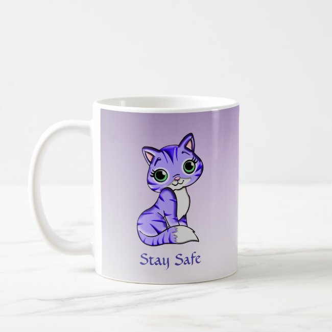 Sweet Pet Kitty Cat Reminds Us To Stay Safe Mug