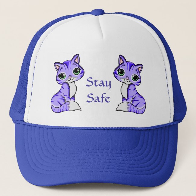 Sweet Pet Kitty Cats Remind Us to Stay Safe Hat