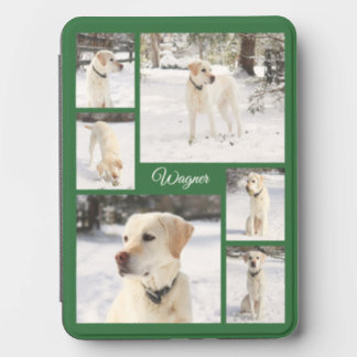Sweet pet photo collage green kindle cover