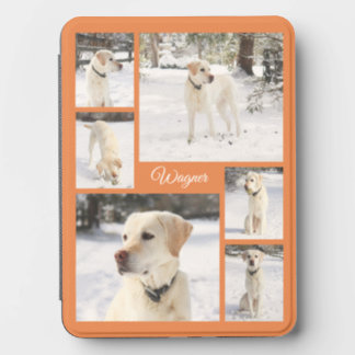 Sweet pet photo collage orange kindle cover
