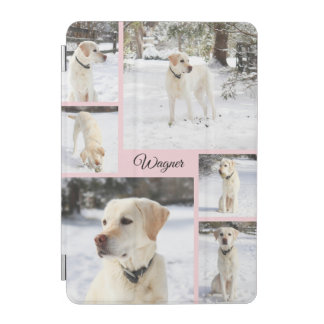 Sweet pet photo collage pink iPad mini cover