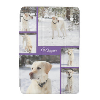 Sweet pet photo collage purple iPad mini cover