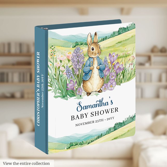 Sweet Peter Rabbit Baby Shower Memory Ring Binder (Sweet Peter Rabbit Baby Shower Memory Binder)