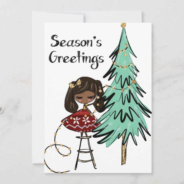 Sweet Petite Season's Greeting's Holiday Card (Front)