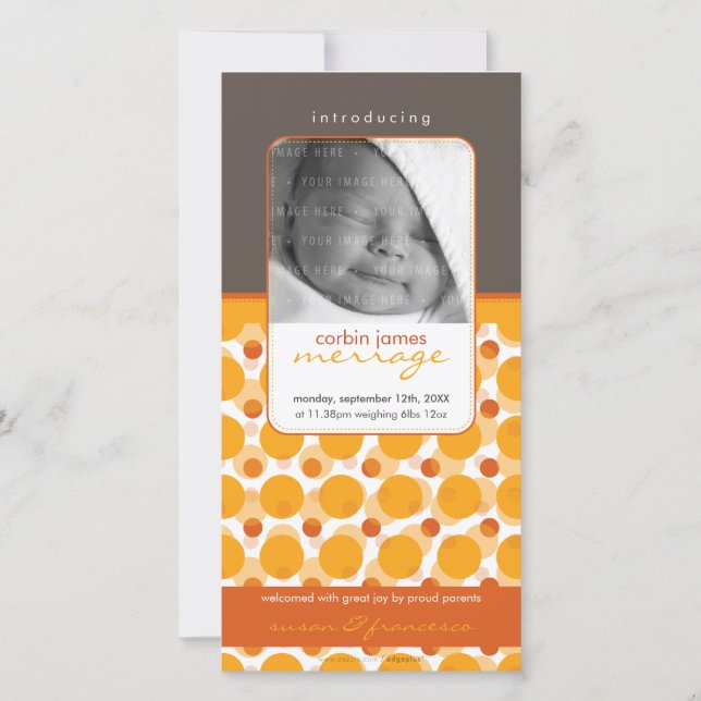 SWEET PHOTO  BIRTH ANNOUNCEMENTS :: hello baby 5 (Front)