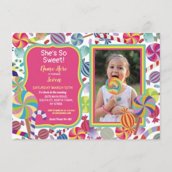 Sweet Photo Dessert Candy Sweet 16 Or Any Age Invitation by WOWWOWMEOW at Zazzle