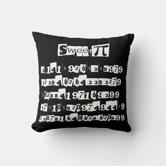 Sweet Pi Throw Pillow (Front)