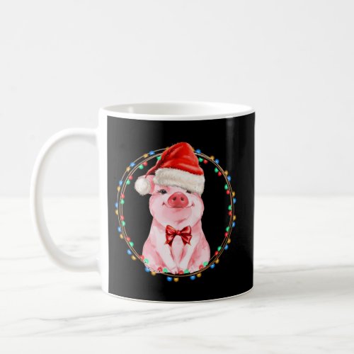 Sweet Pig With Santa Pig Coffee Mug