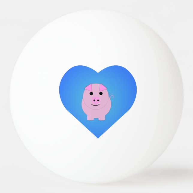 Sweet Piggy Love Ping Pong Ball (Front)