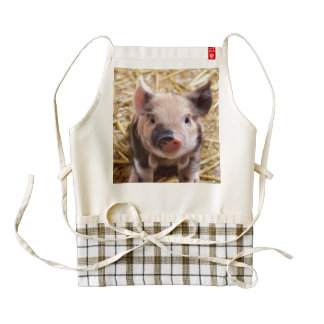 sweet piglet zazzle HEART apron